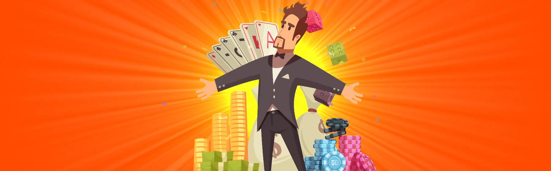 man who take advantage of bonuses at casino