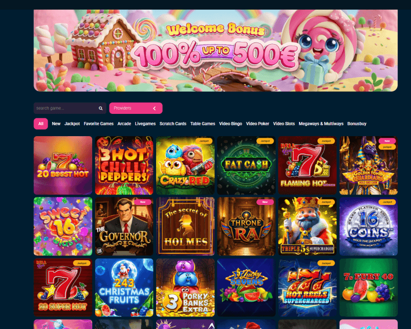 sweetsino games lobby